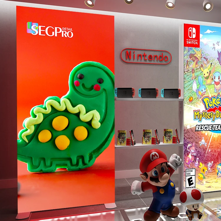 

Lintel Advertising Backlit Double Sided Aluminum Free Standing Fabric Frameless LED Display Light Box for Exhibition Booth