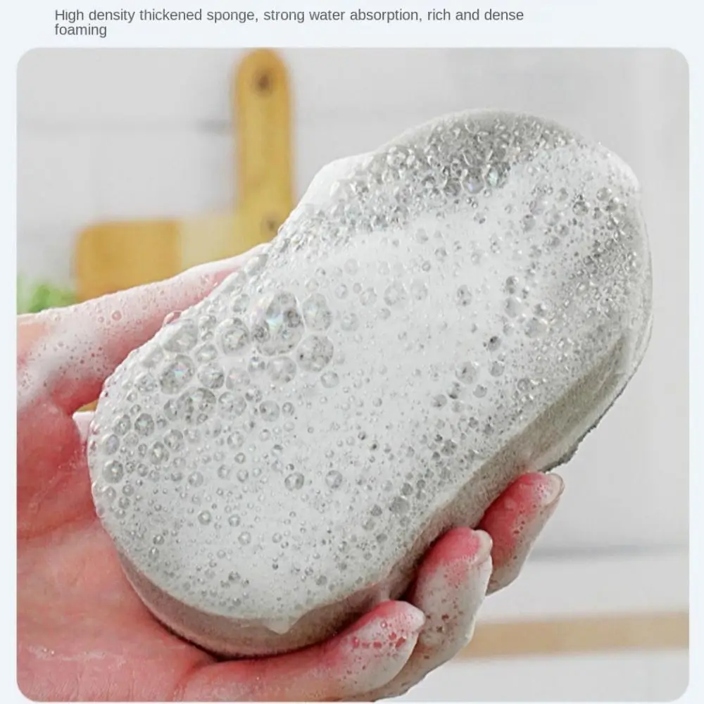 

1/2/3Pcs Durable Three-Layers Dishwashing Sponge Decontamination Double-Sided Cleaning Rag Cleaning Thick Magic Sponge