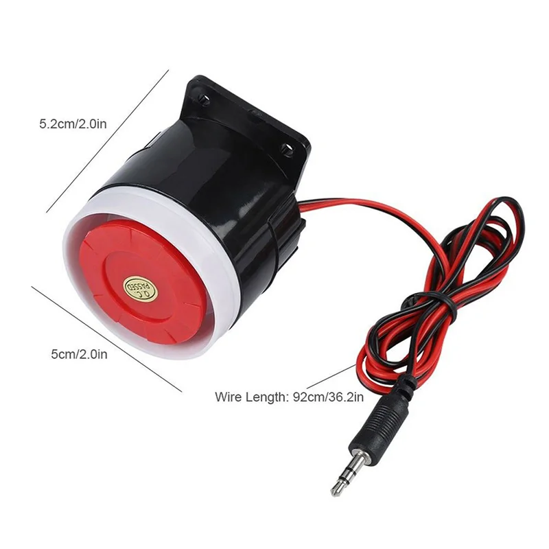

CA 1pc new Mini Wired Car Horn Speaker Siren Home Security Sound Alarm System 110dB DC 12V