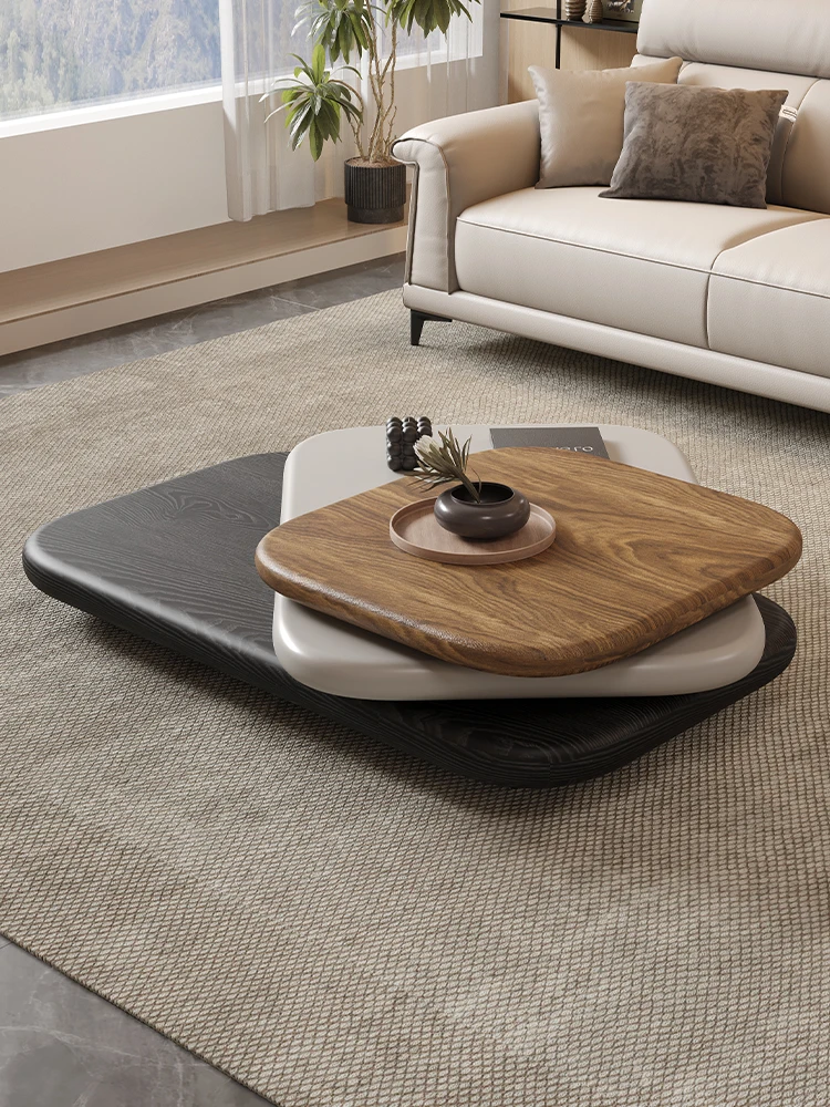 

Italian minimalist light luxury rotatable coffee table size apartment living room home advanced sense simple modern simplic