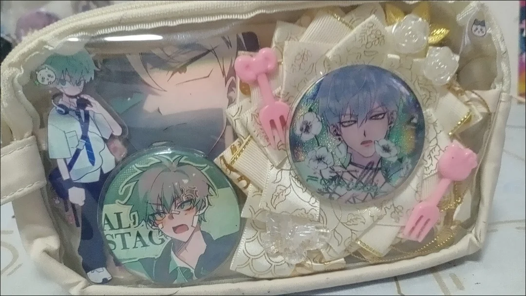 2 قطعة/مجموعة الغريبة المرحلة زهرة سلسلة شارة إيفان حتى جولة بروش Ita حقيبة حلية لطيف الإكسسوارات IVTI أنيمي السلع جمع هدية