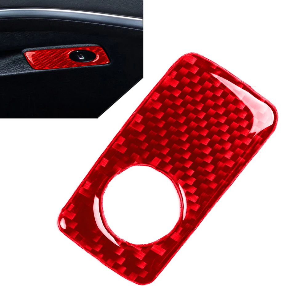 Storage Glove Box Handle Sticker Cover Trim RHD For Kia Stinger 2018-2020 2021 2022 2023 Carbon Fiber Red