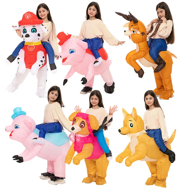 

Halloween Inflatable Costume Kids Boy Girl Dog Pig Dinosaur Cosplay Animal Air Blow up Suit Festival Dress up Jumpsuit 2025