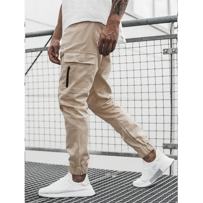 

2023 Overalls Cargo Pants Men Casual Multi-pocket Military Tactical Pant Cotton Running Long Trousers Male Outdoor Trouser