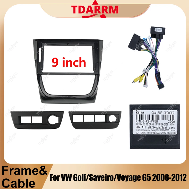 

For VW Golf/Saveiro/Voyage G5 2008-2012 Car Radio Plastic Fascias Panel Dashboard Frame Installation Android Multimedia Player.