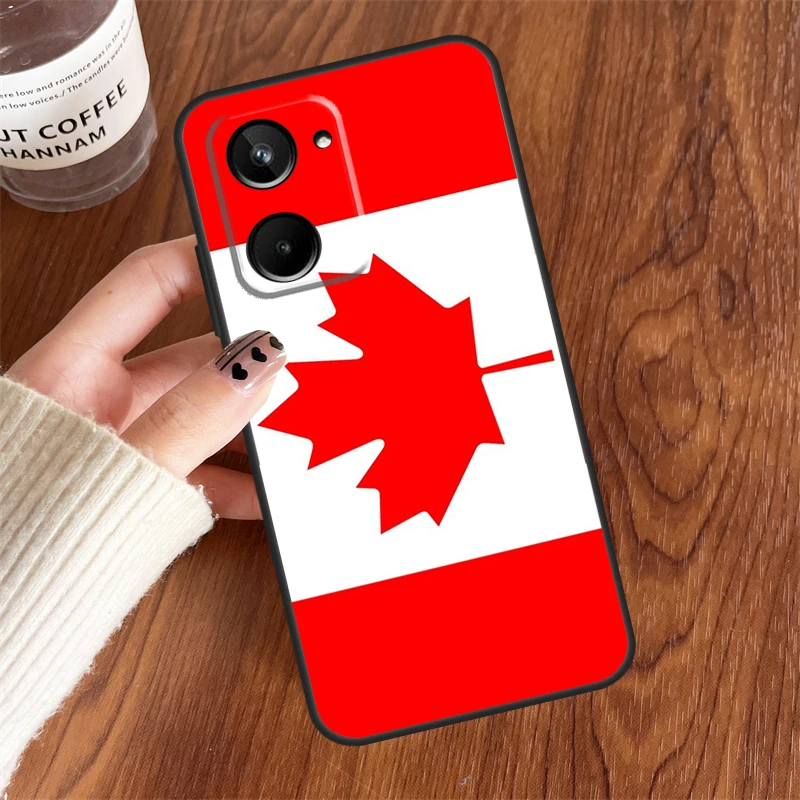 Canada Canadian Flag Case For Realme 10 Pro Plus 8 9 8i 9i GT Neo 5 2T 3T C11 C15 C30 C31 C35 C25s C21Y Cover