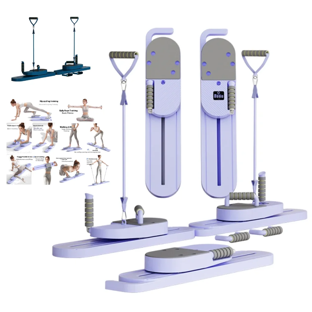 

Portable Fitness Ski Machine Adjustable Ski Machine Split Pilates Reformer for Leg Pelvic Floor Muscle Workout