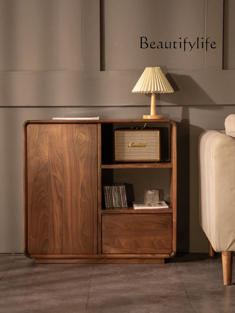 

Современный простой домашний боковой шкаф из массива дерева в американском стиле под старину