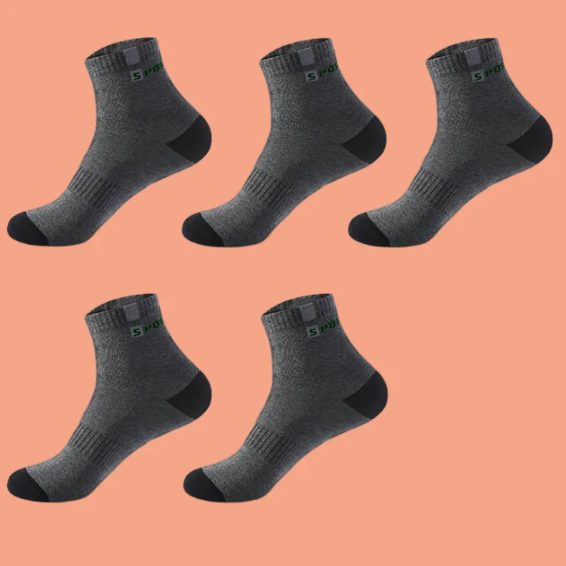 5/10 Pairs Men's High Quality Breathable Mid-tube Socks Fashion Sports Casual Cotton Socks Trendy Sports Basketball Socks