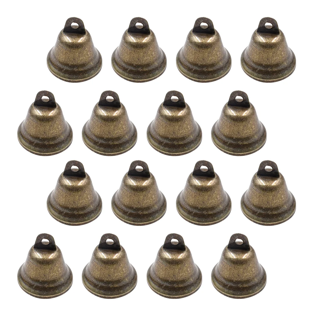 16 Pcs Bronze Bell Copper Rattle DIY Hanging Christmas Party Bells Ring Chime Decorations