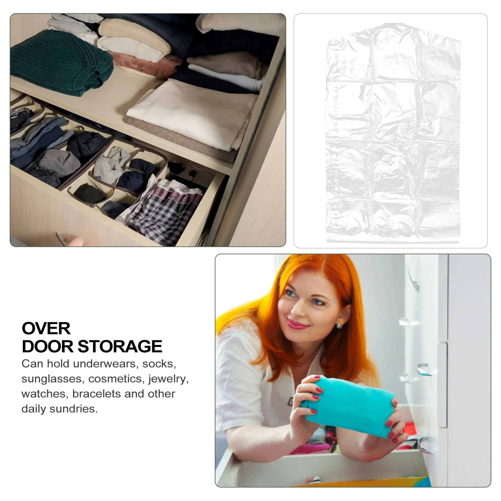 

30Pcs Dust Cover for Clothes Clear Plastic Garment Storage Bags with Hanger Opening Transparent Suit Cover for Home Travel