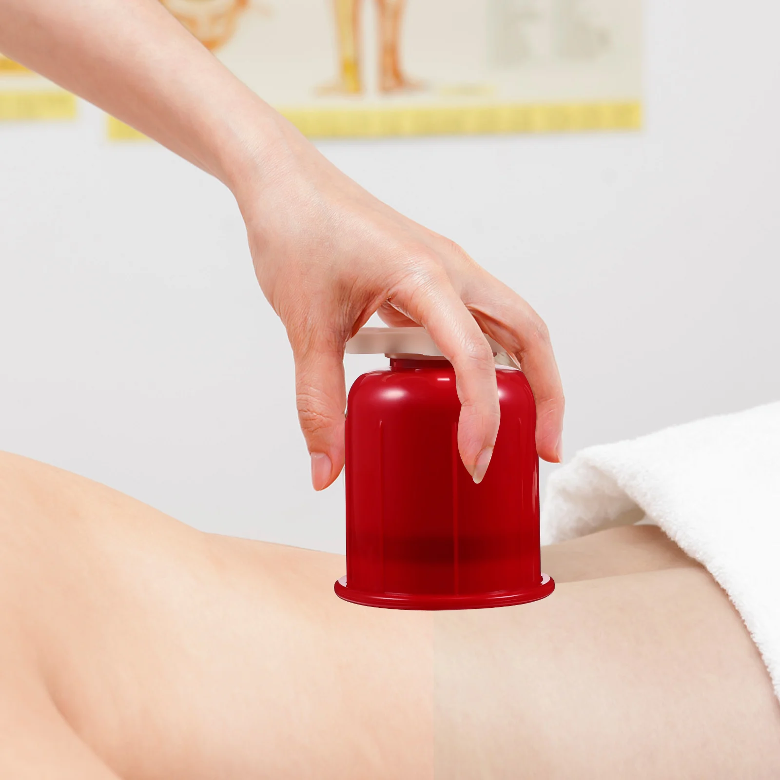 6 قطع من أكواب التدليك الحجم لمجموعة الحجامة البلاستيكية لعلاج الحجامة السيلوليت لاسترخاء الجسم