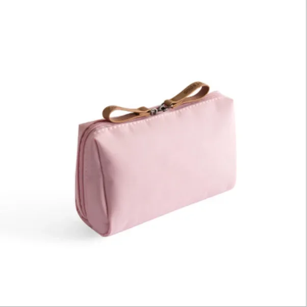 Bolsa cosmética monocromática feminina, estilo coreano, bolsa de maquiagem, bolsa de higiene pessoal, estojo organizador de maquiagem impermeável, bolsa de luxo, nova, 2024