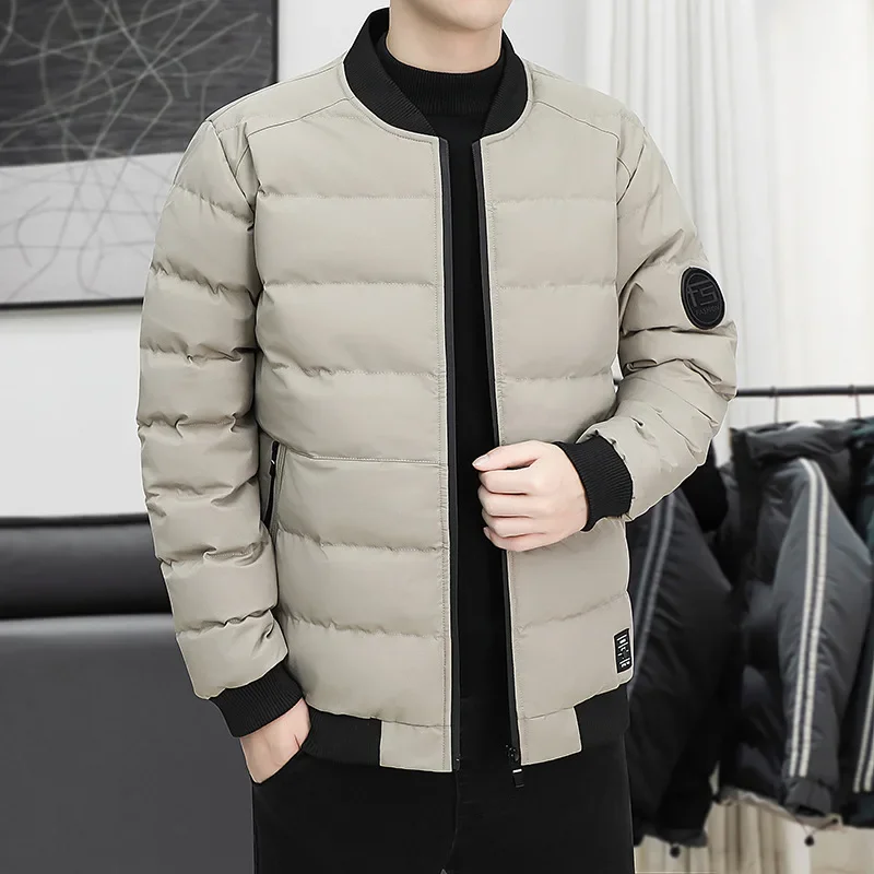 European and American Men\'s New Style Thickened Leisure Baseball Collar Outdoor Jacket Cotton-padded Jacket in Winter 2024.