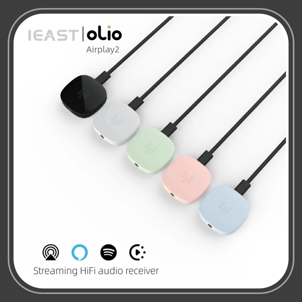 Olio  AirPlay2 Receiver,  WiFi Multiroom Streamer, Alexa, Siri,Google Assistant,AmazonMusic, Tidal