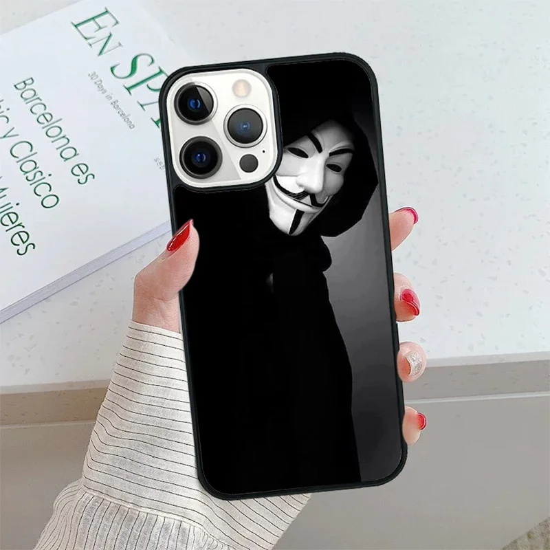 Anonymous Hacker Phone Case for IPhone SE2020 15 14 13 Pro Max 12 11 Pro Max 8 PLUS 7PLUS 6S XR X XS 6 Mini Mobile Cell