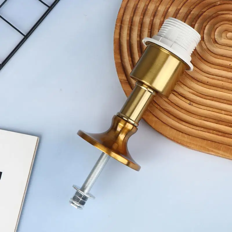 Schreibtischlampenhalter mit Festem Sockel E27 Schraubfassung Metall Eisen DIY Beleuchtungszubehör DIY Schreibtischlampenkomponenten Lampenschirm – Detail 7