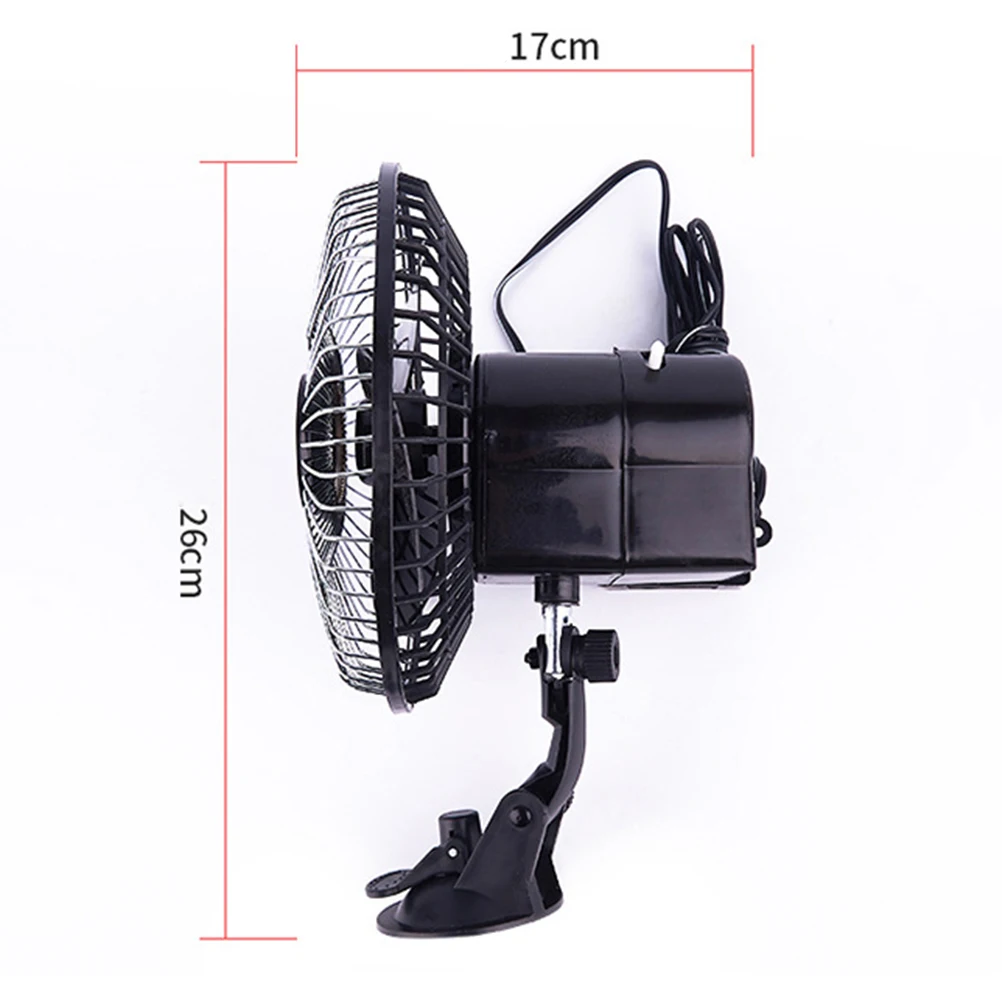 

Car Air Cooling Fan Suction Cup Automotive Double Head Vehicle Dashboard Fan Quiet Operation Adjustable Angle Car Electronics