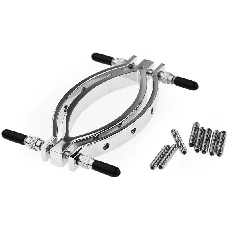 Metal Labia Clip Labium Stimulator Clitoris Stimulation Clamp Expander Bondage Pussy SM Outside Vagina Speculum Sex Toy Women view 3