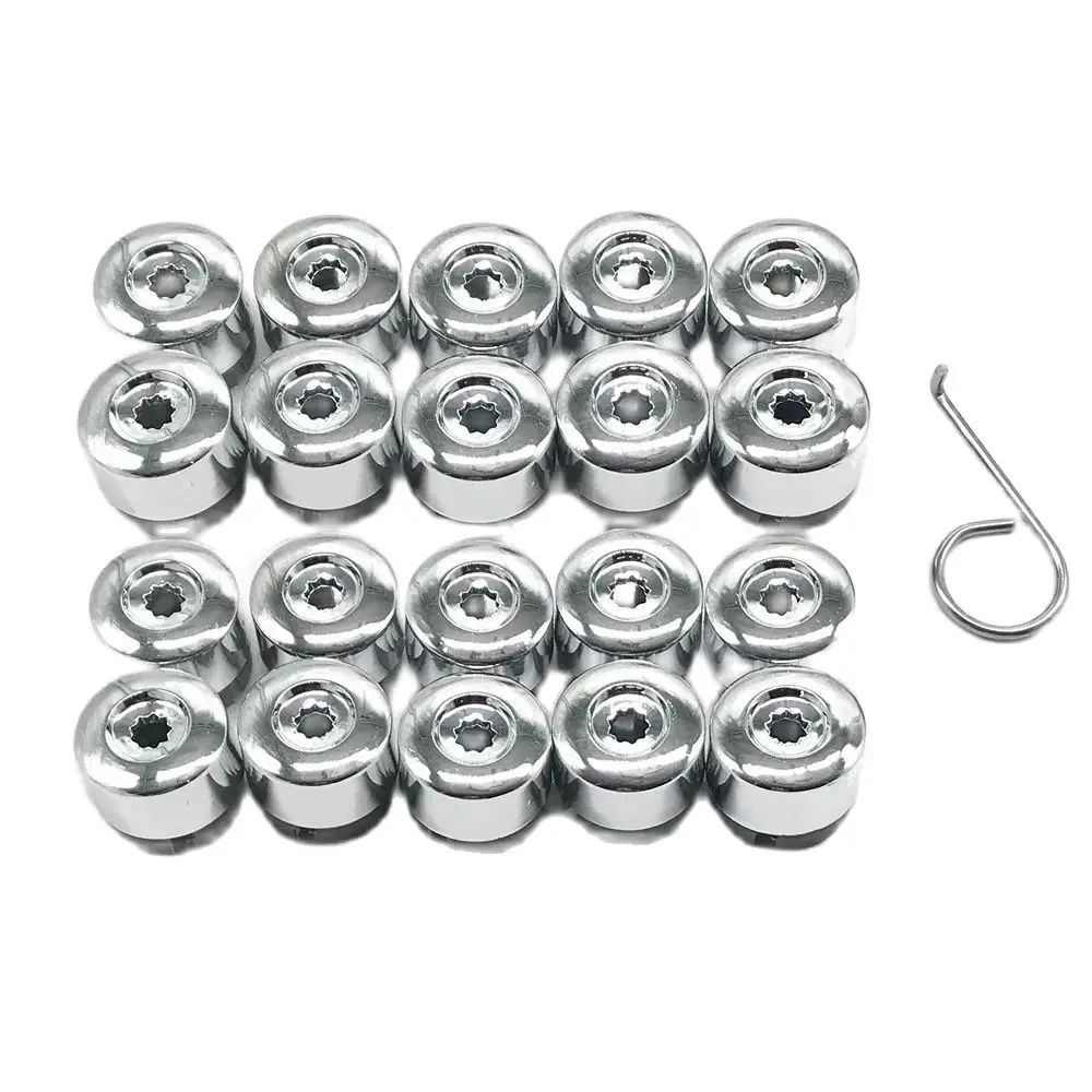 SKTOO 20pcs Chrome Color Car Wheel Lug Nut Bolt Cover Plugs for VW Touareg 2004-2016