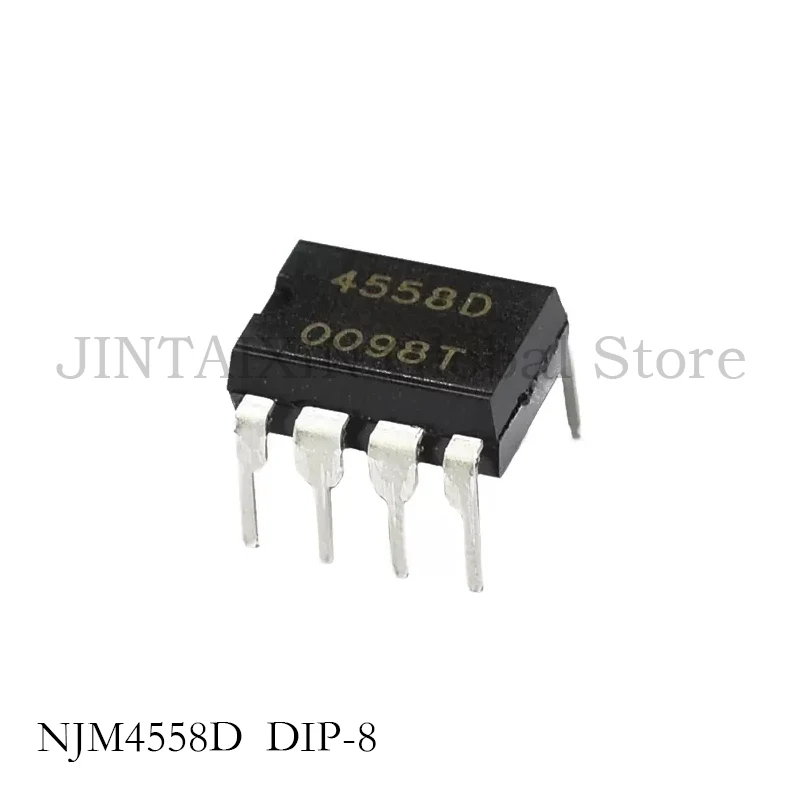 10Pcs New Original Direct insertion 4558D JRC 4558 NJM4558D DIP8 dual operation amplifier IC Chip Wholesale Stock Free Shipping