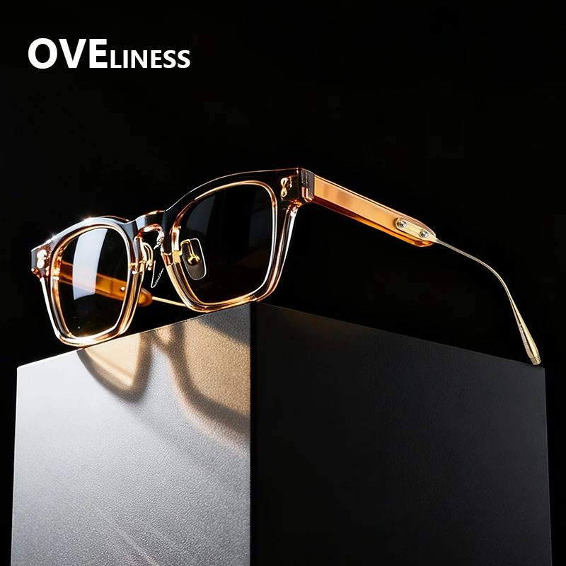 

2026 Acetate Titanium Glasses Frame Men Women Brand Design Vintage Retro Round Eyeglasses frame Spectacles Japanese Eyewear