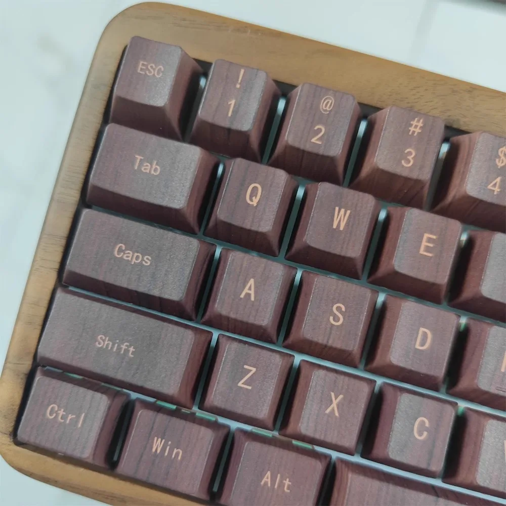 

Vintage Wood Grain Theme Keycap 138key PBT Custom Personalized Keyboard Cap Cherry Profile Gaming KeyCap for Mechanical Keyboard