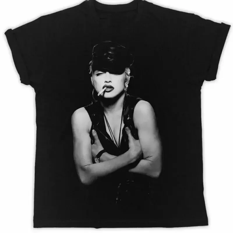 Madonna concert tour retro T-shirt black Unisex  High Quality 100%Cotton Short Sleeve