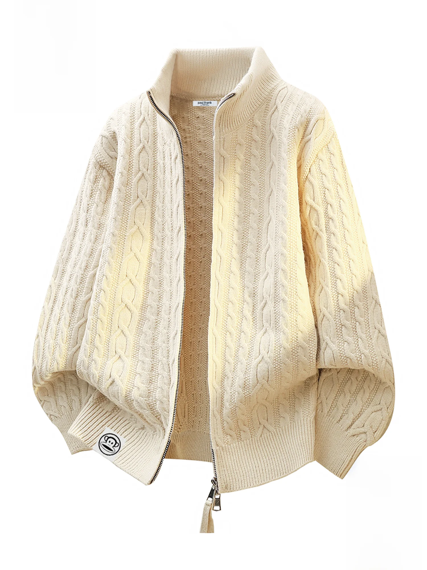 

PaulFrank Winter Open Cardigan Sweater Men's New Loose Casual Warm Knitted irt Twisted Casual Sle Polyester Blend Fiber