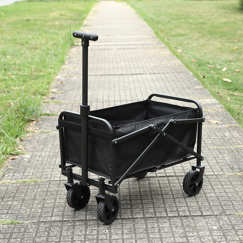 

Collapsible Wagon Cart Foldable Portable Heavy Duty Folding Beach Wagon with Wheels Outdoor Utility Carts for Grocery Shopping