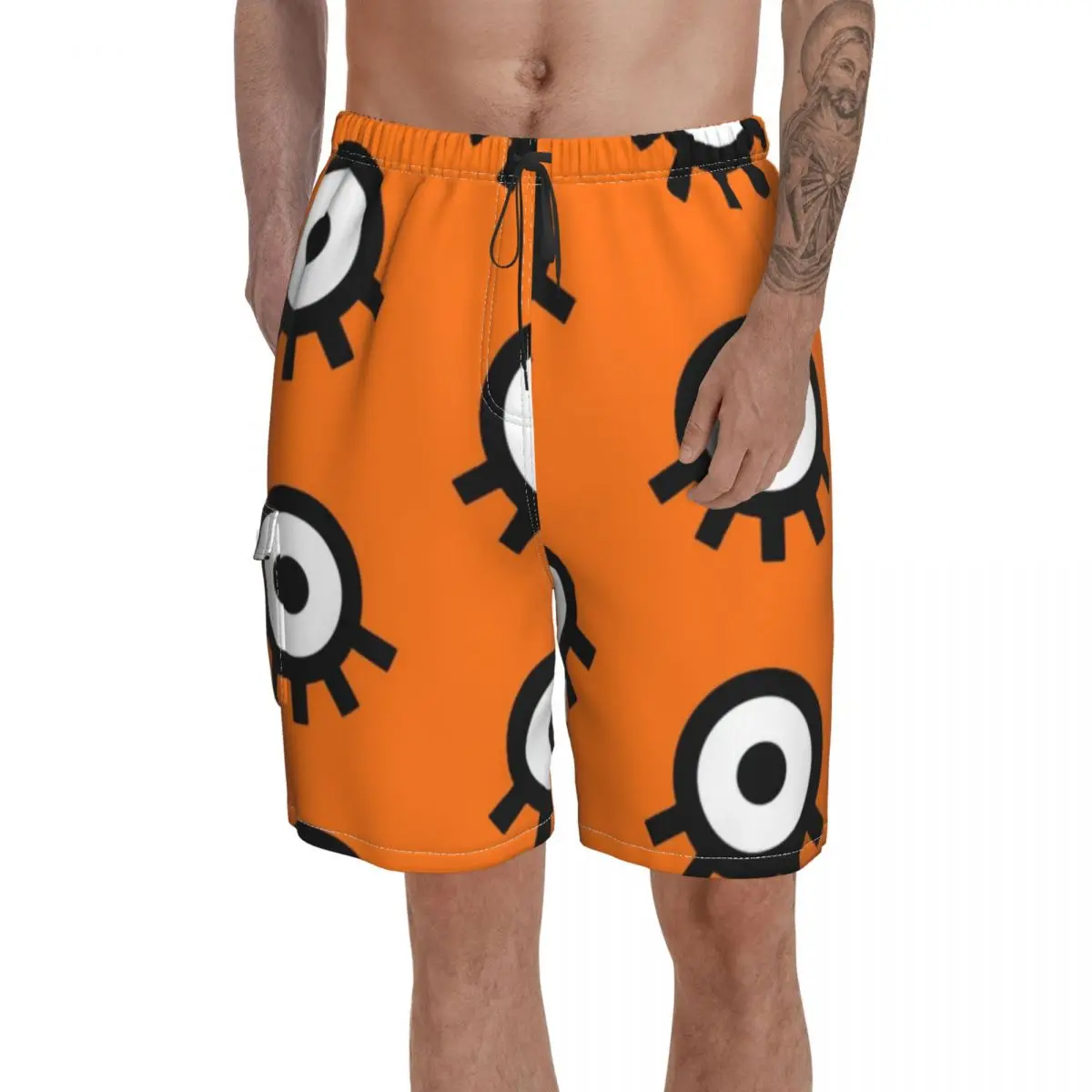 Clockwork Orange Board Shorts Pattern Bathing Swimming Trunks Polyester Men Swim Trunks