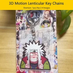 NARUTO Jiraiya Motion Key Chains Acrylic Keychains Bag Pendant Car Keyring Anime Peripheral Gift Creative Key Chains