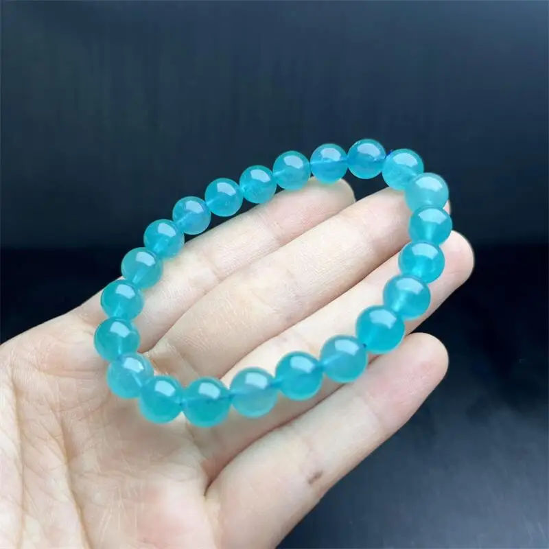 8MM Natural Amazonite Bracelet Handmade Crystal Quartz Jewelry Stretch Bangle Children Birthday Gift 1pcs