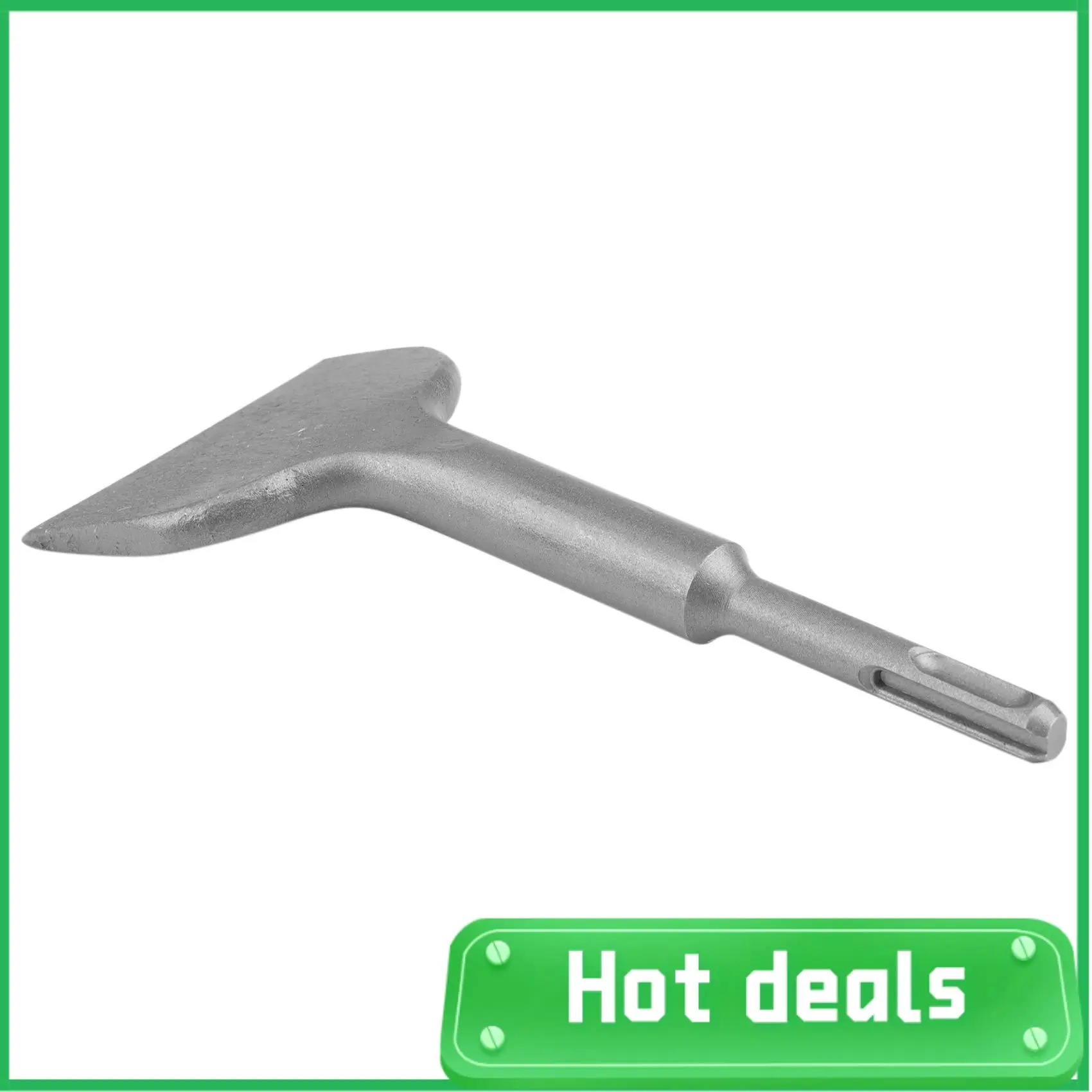 

AC62-Electric Hammer Chisel Round Shank Two Pits Two Grooves Curved Chisel Shovel Wall Concrete Percussion Drill(180Mm)