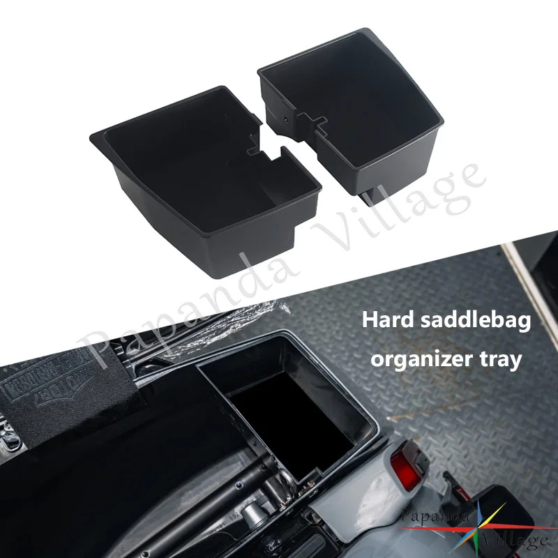 For Harley CVO Road Street Glide FLTRXSE FLHXSE FLTRXSTSE Left Right Hard Saddlebag Organizer Tray For Phone Keys Sunglasses