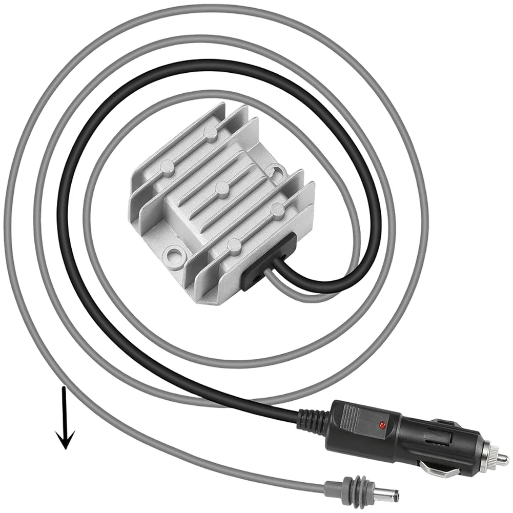 Aluminum DC DC Converter 9 28V Input Range 30V 3.5A Output for Vehicle Power Systems IP68 Rated Compact 6.5x5.9x2.3cm