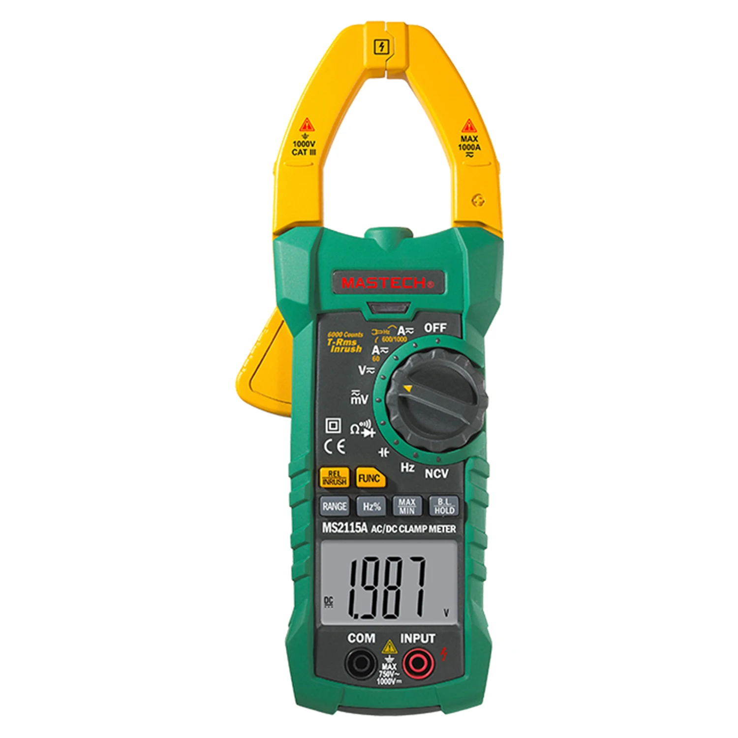 Imagem -06 - Mastech-medidor de Braçadeira Digital ca Dcvoltage Ms2115a Ms2115b Ms2023a Ms2023b Ms2008a Ms2008b Ms2026 Ms2026r Ms2010a Ms209c