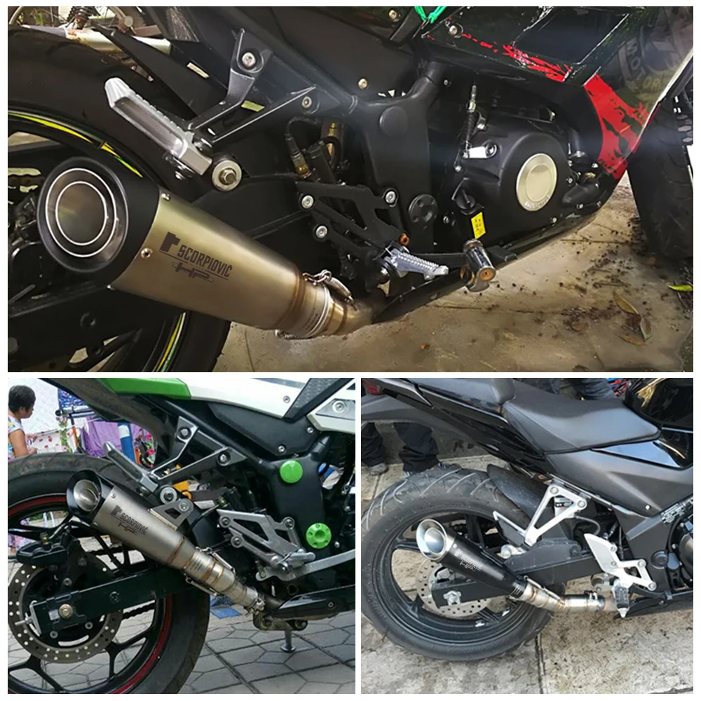 High Performance，carbon fiber silencer, motorcycle Exhaust，gp design, 51mm/60mm - Image 3