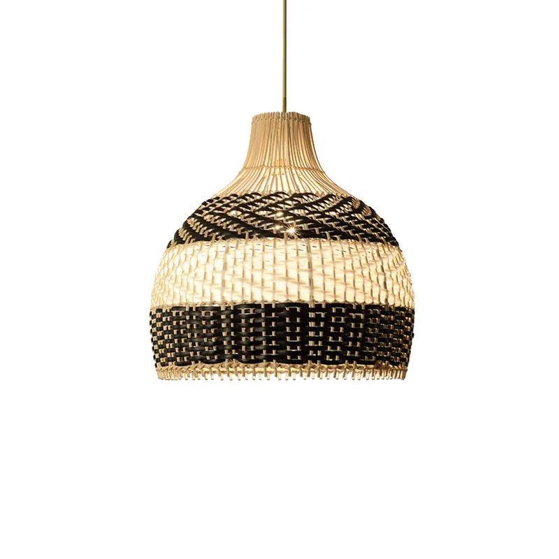 

South East Asia rattan art chandelier, Nordic Japanese restaurant chandelier, homestay tea room Zen retro led rattan weaving