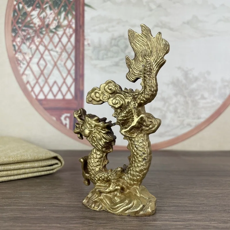 Five-Claw Han Dragon Zodiac Dragon Ornament Home Decoration Craft Alloy Cloud Dragon Ornament