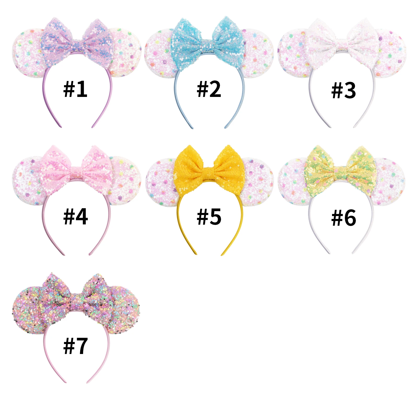 Maus-Stirnband mit Cartoon-Ohren und Pailletten-Schleifen für Frauen und Mädchen, Party-Cosplay-Haaraccessoires, Spielzeug und Geschenk für Kinder und Erwachsene – Detail 3
