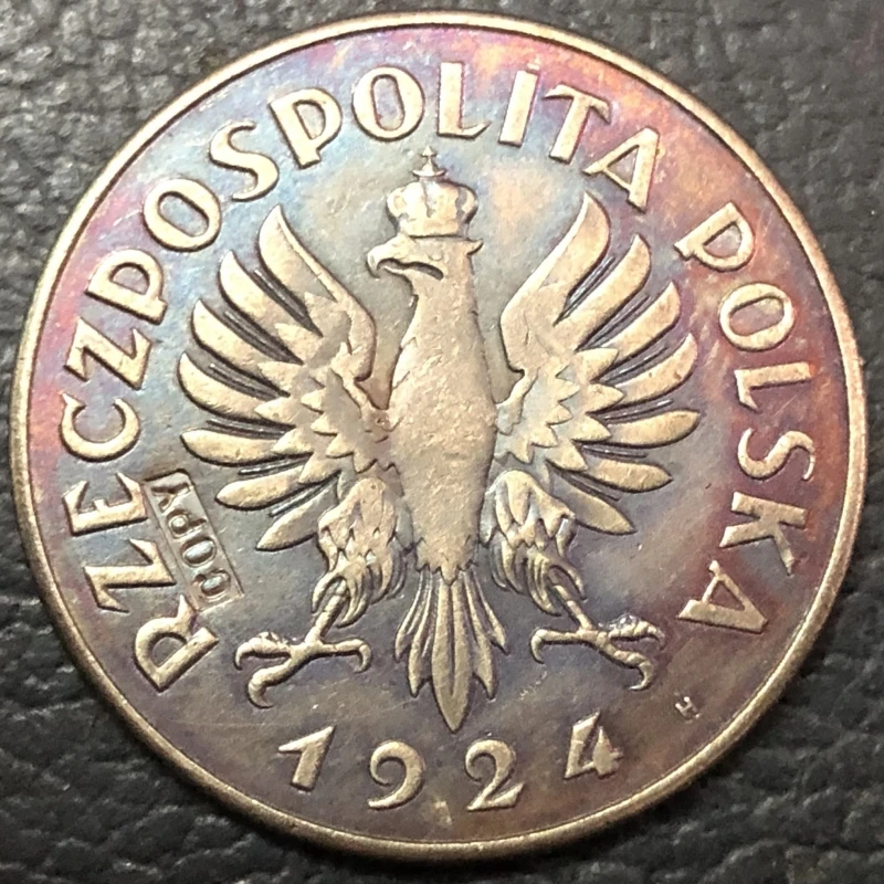 1924 Poland 2 Zlote Woman and Ears - Image 3