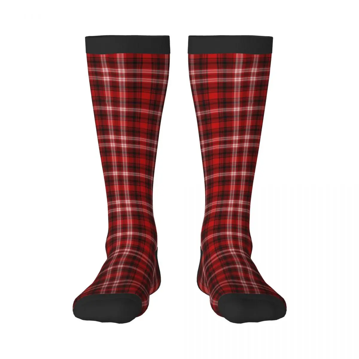 

Plaid Nostalgic Striped Pattern Unisex High Socks for Men Women Autumn Winter