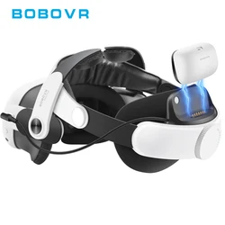 BOBOVR M3 Max Head Strap Compatible with Meta Quest 3S VR Accessories Halo Strap with B100 Battery Pack 10000mah Hot-swappable