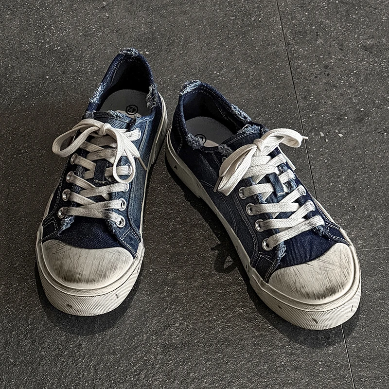 

Новые винтажные синие парусиновые туфли, мужские оригинальные низкие кеды, мужская вулканизированная обувь, летние кроссовки для скейтборда, мужские Zapatillas Hombre