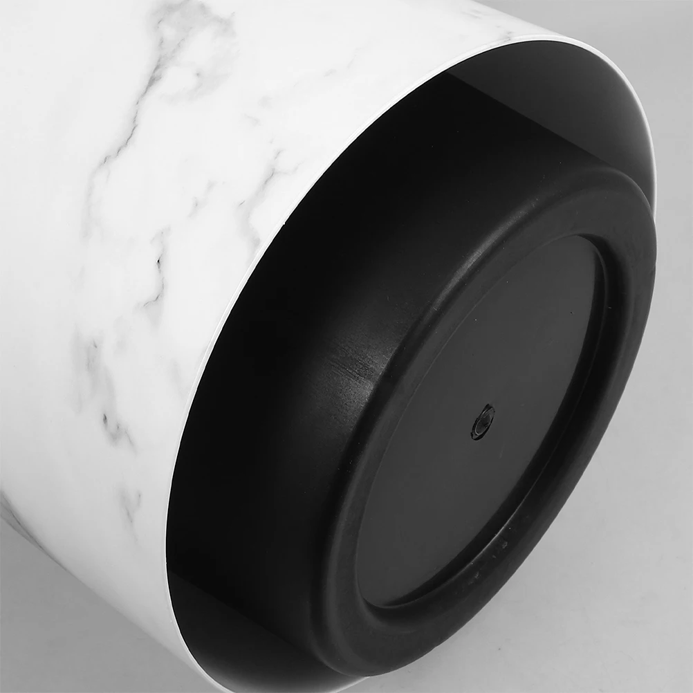 

Marble Pattern Garbage Bin Plastic Trash Can Large Waste Container Bathroom Kitchen Bedroom Living Room Trash Basket Modern
