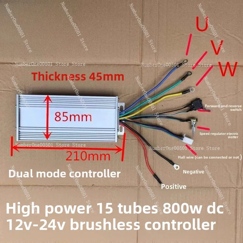 

DC12V-24V Brushless Motor Controller, High Power, Brushless Motor Driver 800W 40A