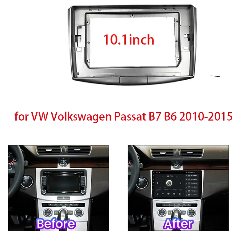 10.1 Inch For VW Volkswagen Passat CC 2010-2016 Car Radio Stereo GPS MP5 Android Player 2 Din Head Unit Panel Fascia Dash Frame