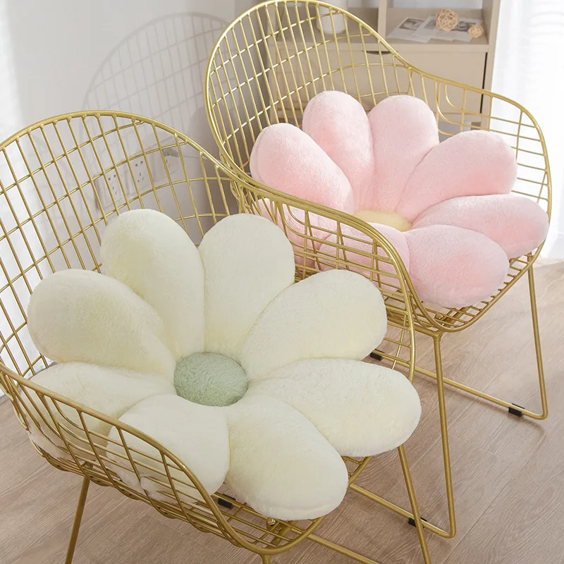 60/80cm Soft Flower Seat Cushion For Chair Floor Girly Home Decor Decorative Pillow For Sofa Hug Plush Toy Gifts Children Girl