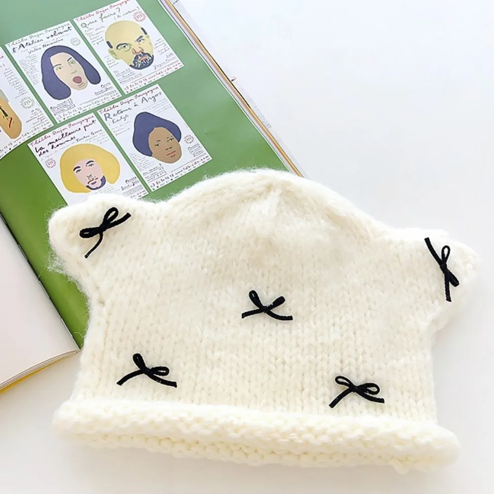 Schattige Kleine Beer Trui Gebreide Muts Strik Warme Wollen Muts Koude Weerstand Pluche Oorbeschermhoed Buiten Wandelen